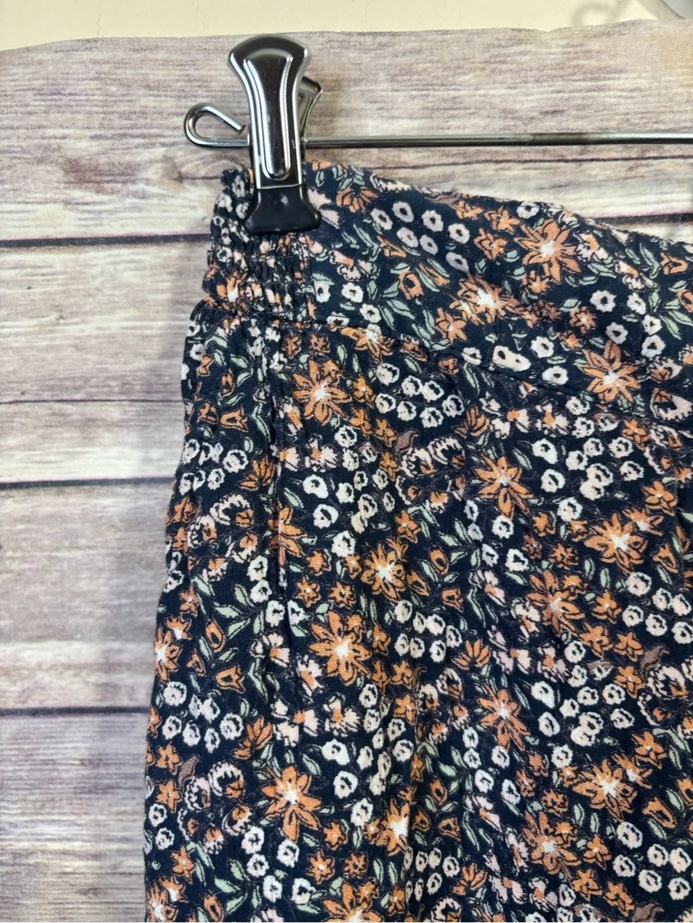 Angie Wide Leg Crop Pants Women's Small Boho Floral Palazzo Flowy Festival - Picture 2 of 5